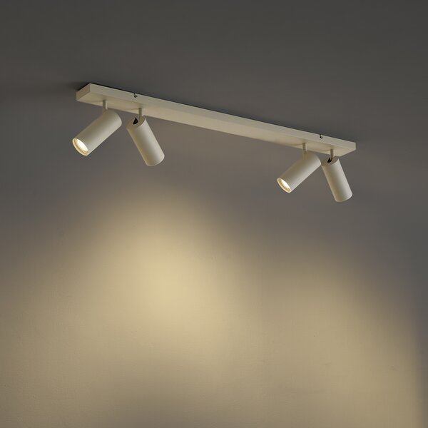 Faretto da soffitto moderno beige 4 luci regolabile - Renna
