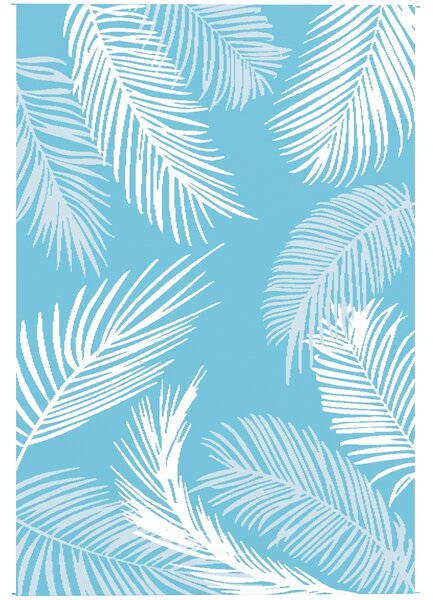 Outsunny Tappeto per esterno reversibile 274x182 cm, tappeto in PP resistente alle intemperie, sacca di trasporto, blu | Aosom Italy