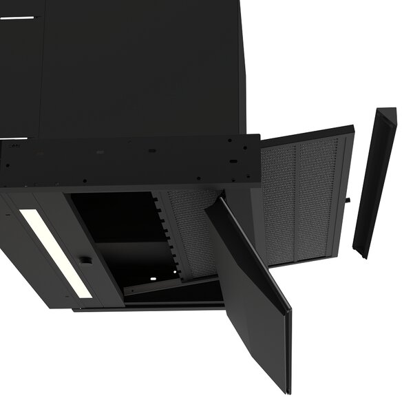 Silverline Cappa Cucina Aspirante/Filtrante Incasso Integrata Larghezza 90 cm Profondit 35 cm Classe A colore Nero - 3129.9.733.38 Inside Core Pure