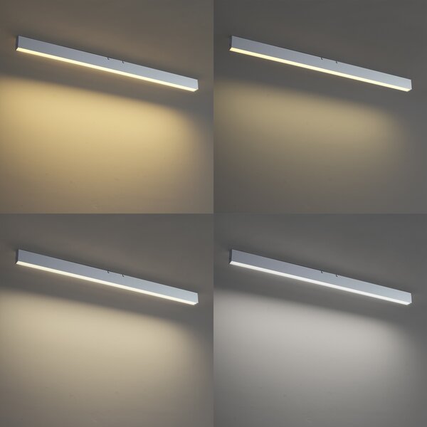 Plafoniera bianca con LED dimmerabile a 3 livelli 2700-4000K con dip switch - Keane