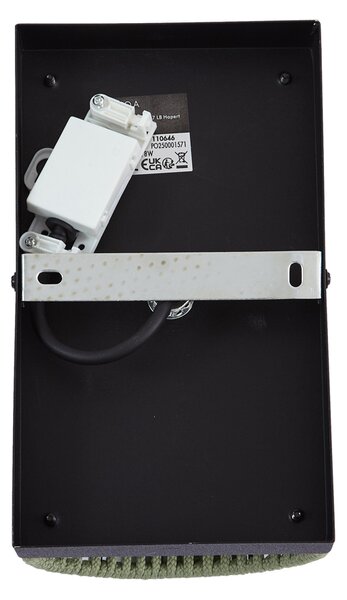 Lampada da parete Japandi verde con nero e corda IP44 - Jayla