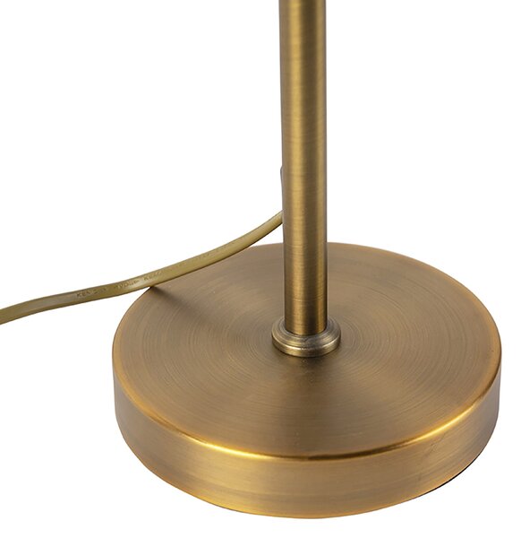 Lampada da tavolo bronzo con paralume in velluto verde 35cm - Parte
