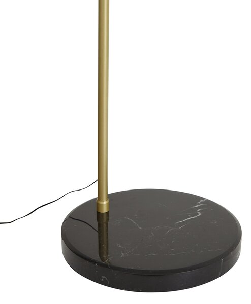 Lampada da terra ad arco di design oro con LED dimmerabile a 3 livelli - Anello
