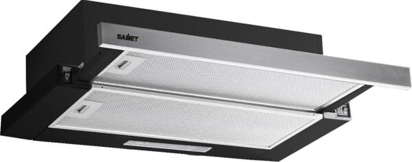 Samet Cappa Cucina Aspirante Sottopensile Incasso Larghezza 60 cm Classe D colore Nero/Inox - NewSlim60