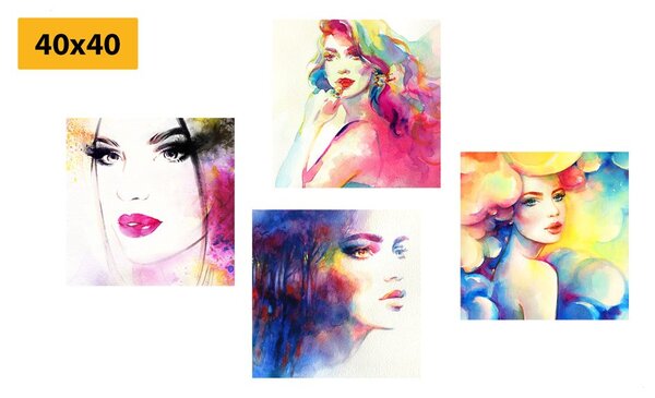 Set di quadri – Eleganza femminile a colori