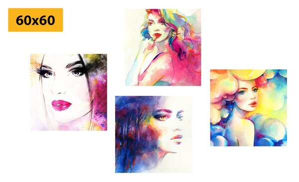 Set di quadri – Eleganza femminile a colori