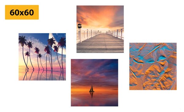Set di quadri – Paesaggio marino in colori splendidi