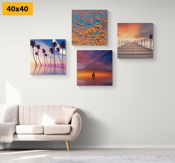 Set di quadri – Paesaggio marino in colori splendidi
