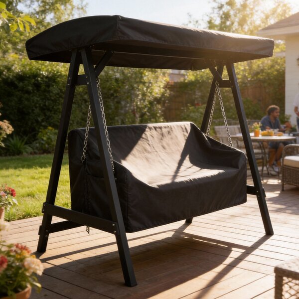Outsunny Copertura per dondolo da 3 posti, copertura protettiva impermeabile, antivento e resistente ai raggi UV, tessuto Oxford 420D | Aosom Italy