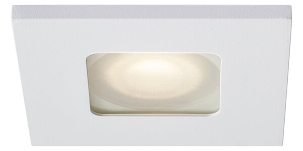 Set di 6 faretti da incasso moderni bianchi quadrati IP44 - Qure
