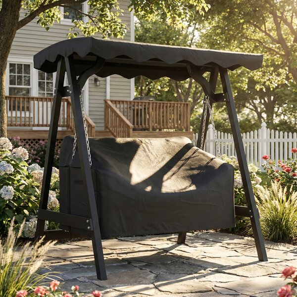 Outsunny Copertura per dondolo da giardino 2 posti, copertura protettiva impermeabile, antivento e resistente ai raggi UV, tessuto Oxford 420D | Aosom Italy