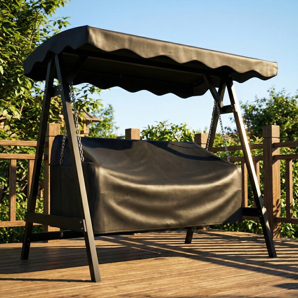Outsunny Copertura per dondolo da 3 posti, copertura protettiva impermeabile, antivento e resistente ai raggi UV, tessuto Oxford 420D | Aosom Italy