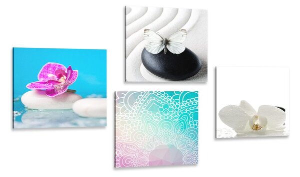 Set di quadri – Feng Shui in combinazione di colori interessante