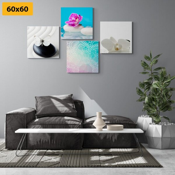 Set di quadri – Feng Shui in combinazione di colori interessante