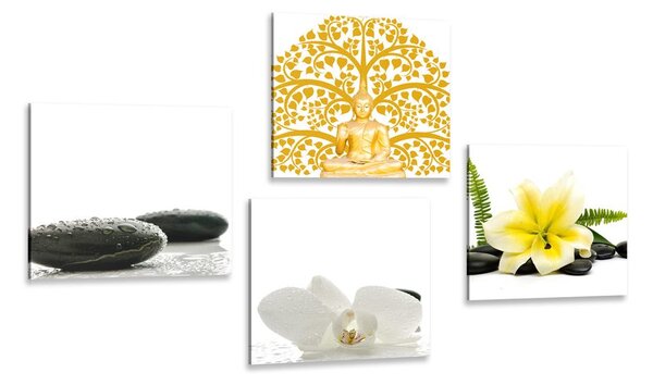 Set di quadri – Natura morta Feng Shui delicata