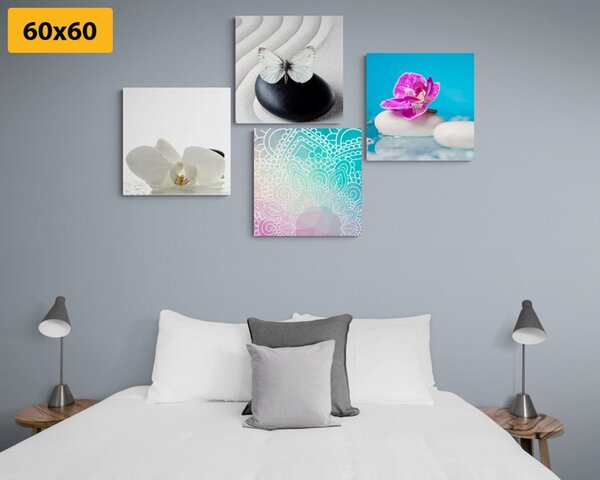 Set di quadri – Feng Shui in combinazione di colori interessante