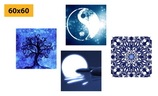 Set di quadri – Feng Shui in blu