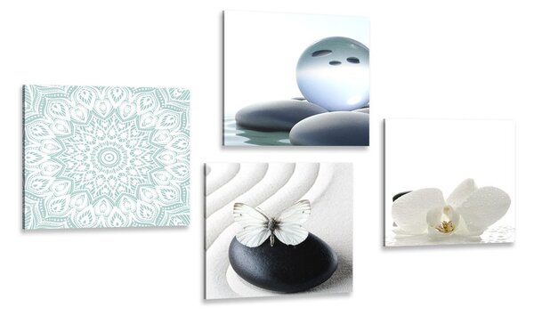 Set di quadri – Feng Shui in tonalità delicate