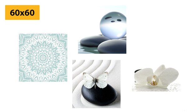 Set di quadri – Feng Shui in tonalità delicate