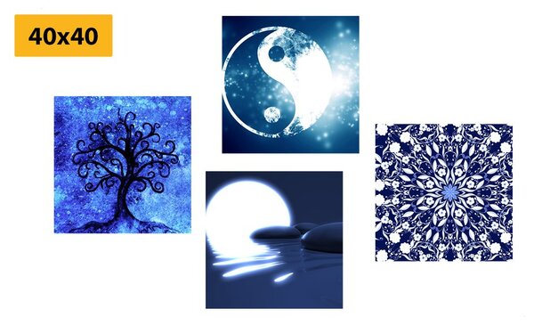 Set di quadri – Feng Shui in blu