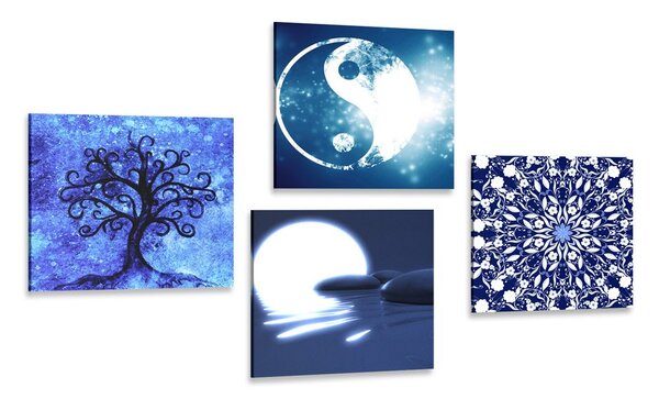 Set di quadri – Feng Shui in blu
