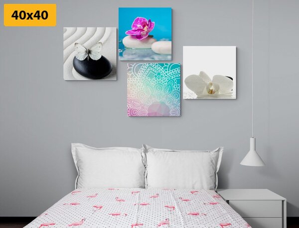 Set di quadri – Feng Shui in combinazione di colori interessante