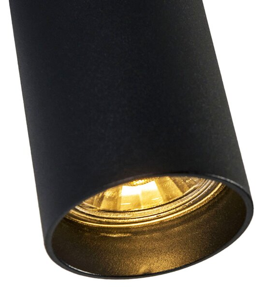 Set di 4 faretti moderni da superficie neri 5,5 cm GU10 50 mm - Tuba