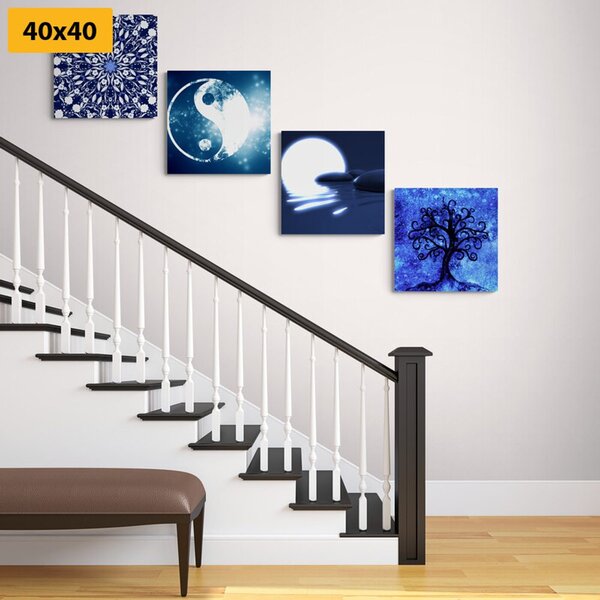 Set di quadri – Feng Shui in blu