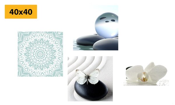 Set di quadri – Feng Shui in tonalità delicate