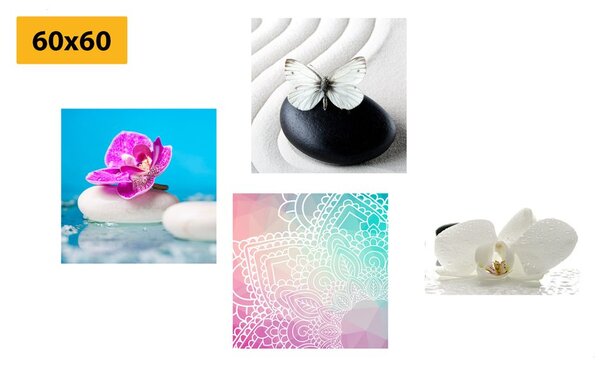 Set di quadri – Feng Shui in combinazione di colori interessante
