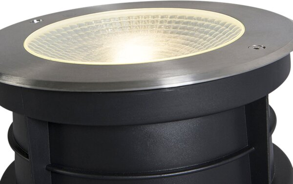Set di 2 faretti da terra moderni in acciaio con LED 20W - Bridge