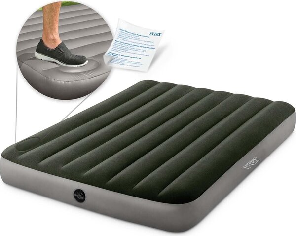 Materasso gonfiabile 191x137x25 cm con pompa a pedale incorporata INTEX 64762
