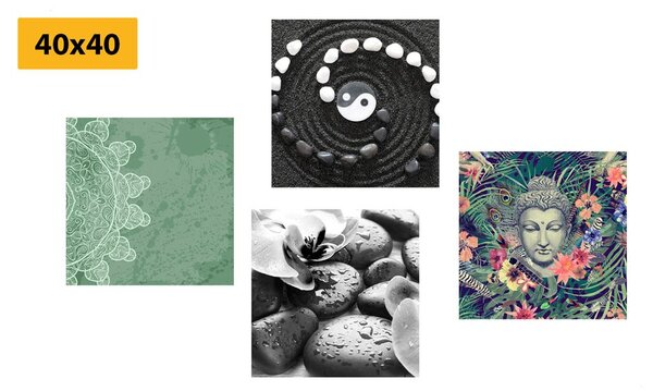 Set di quadri – Feng Shui in combinazione insolita