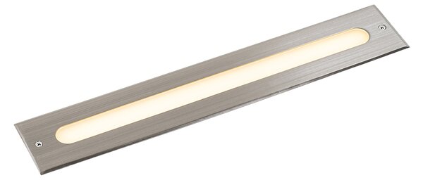 Set di 2 faretti da terra moderni in acciaio 50 cm LED inclusi IP65 - Eline