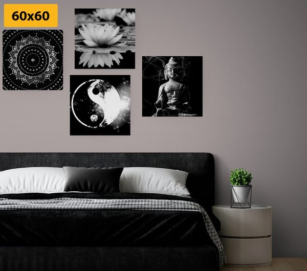 Set di quadri – Feng Shui in bianco e nero
