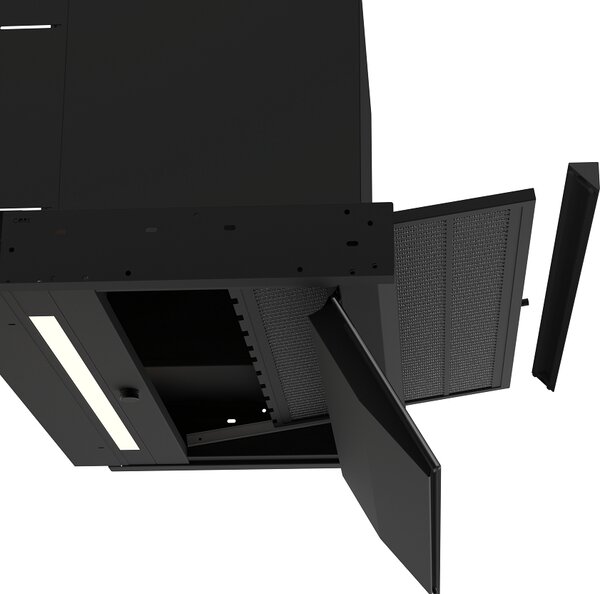 Silverline Cappa Cucina Aspirante Sottopensile Incasso Larghezza 90 cm Classe A colore Nero Inside Core Pro - 3129.9.733.37