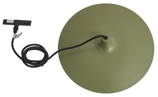Lampada a sospensione retrò verde per sistema a binario monofase - Slimline Panzi