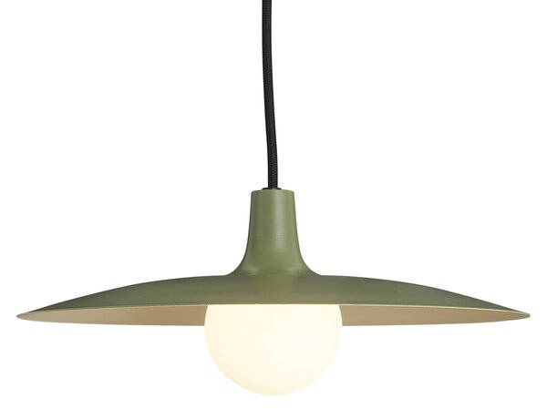 Lampada a sospensione retrò verde per sistema a binario monofase - Slimline Panzi
