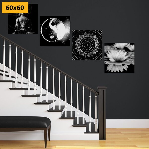 Set di quadri – Feng Shui in bianco e nero