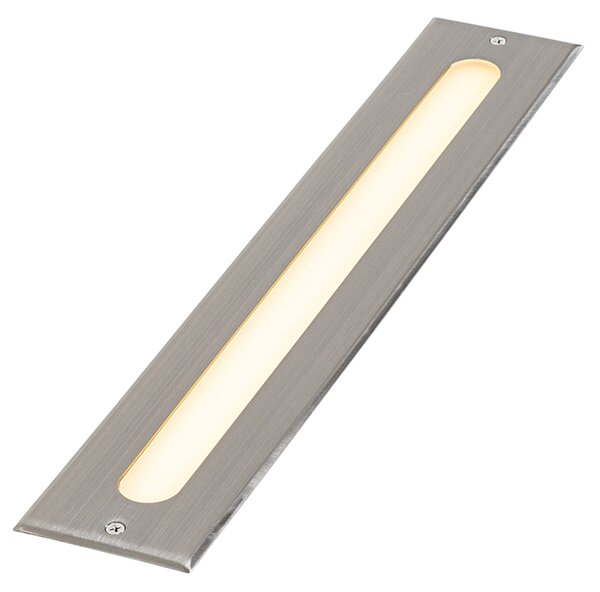 Set di 2 faretti da terra moderni in acciaio 50 cm LED inclusi IP65 - Eline