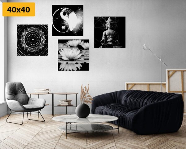 Set di quadri – Feng Shui in bianco e nero