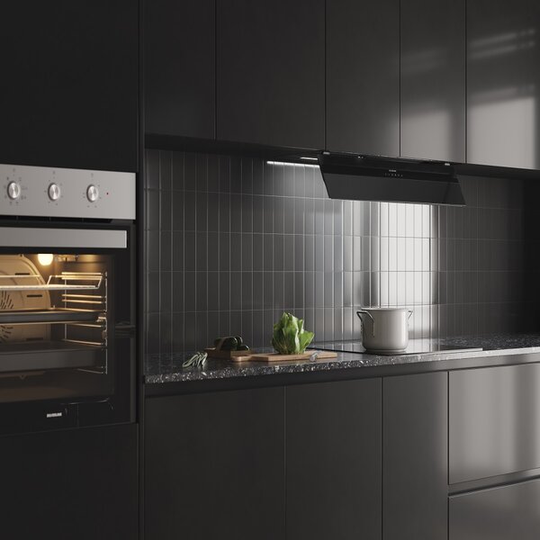 Silverline Cappa Cucina Aspirante/Filtrante Incasso Integrata Larghezza 90 cm Profondit 35 cm Classe A colore Nero - 3129.9.733.38 Inside Core Pure