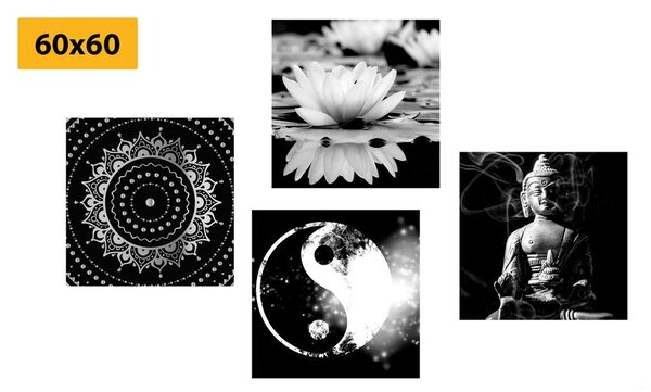 Set di quadri – Feng Shui in bianco e nero
