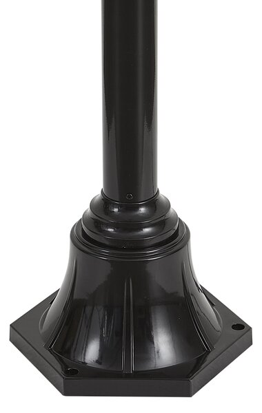 Lampada da esterno moderna nera con rame 235cm 3 luci IP44 - Kansas