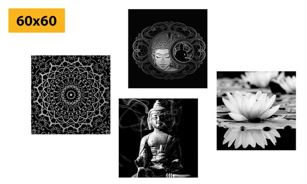 Set di quadri – Buddha tranquillo