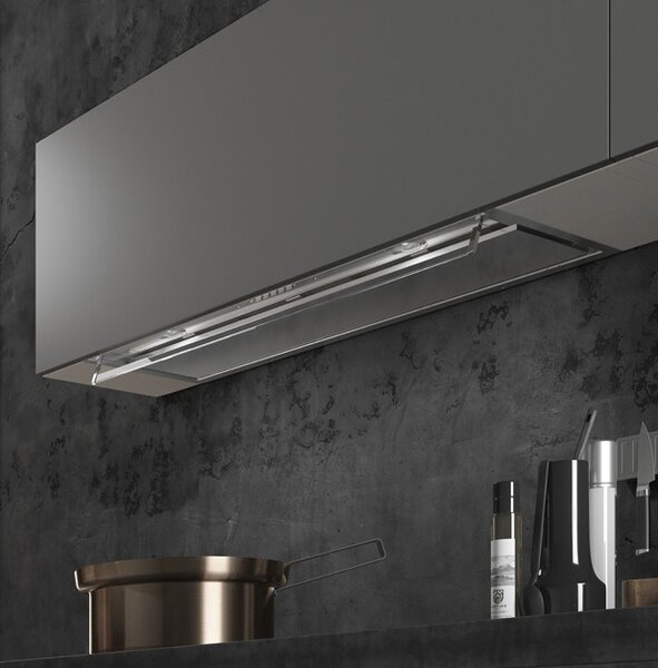 Faber Cappa Cucina Aspirante Sottopensile Incasso Larghezza 90 cm Frontalino in Vetro colore cappa Inox - 110.0439.951 | IN-NOVA PREMIUM EV8+ X A90