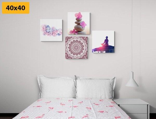 Set di quadri – Feng Shui in rosa