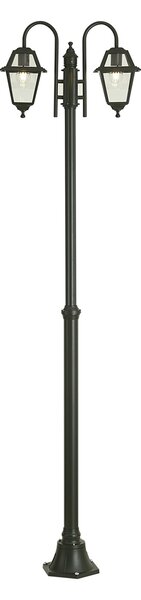 Lanterna da esterno classica verde scuro 235 cm 2 luci IP44 - Berta