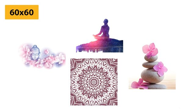 Set di quadri – Feng Shui in rosa