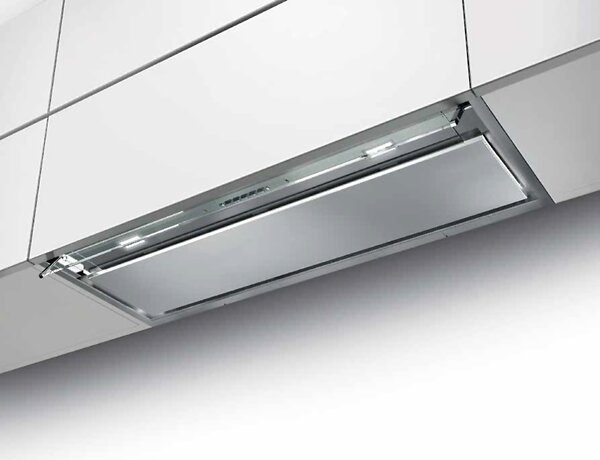 Faber Cappa Cucina Aspirante Sottopensile Incasso Larghezza 90 cm Frontalino in Vetro colore cappa Inox - 110.0439.951 | IN-NOVA PREMIUM EV8+ X A90